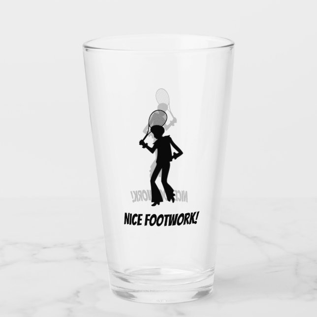 Copo De Pint Tumbler de Tênis de vidro do Groovy Disco (Frente)