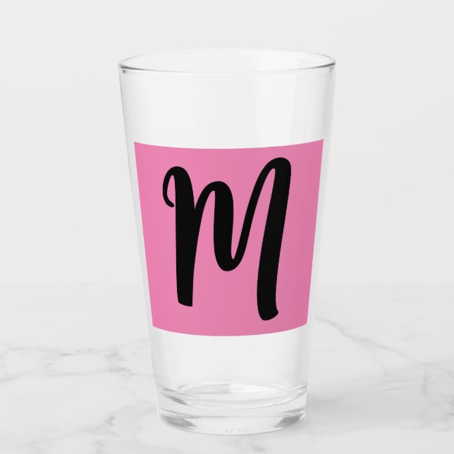 COPO DE PINT TUMBLER DE TINTA DE VIDRO MONOGRAM (Frente)