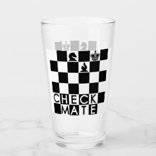 Copo De Pint Tumbler de vidro CheckMate