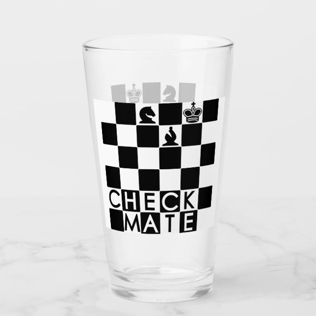 Copo De Pint Tumbler de vidro CheckMate (Frente)