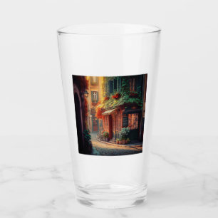 Copo De Pint Tumbler de Vidro da Cena Francesa