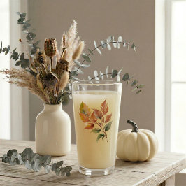 Copo De Pint Tumbler de Vidro de Ação de Graças com Folhagem de