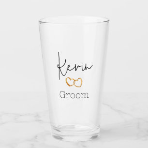 Copo De Pint Tumbler de Vidro de Casamento Personalizável