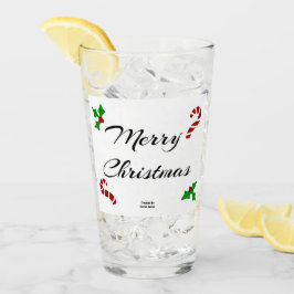 Copo De Pint Tumbler de Vidro Desejos de Natal