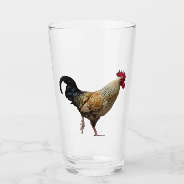 Copo De Pint Tumbler de Vidro do Rooster (Frente)