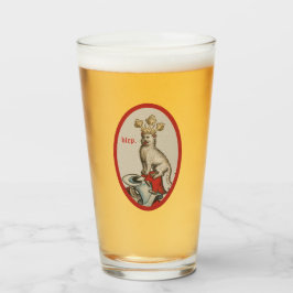 Copo De Pint Tumbler de Vidro Gato Medieval "Blep"