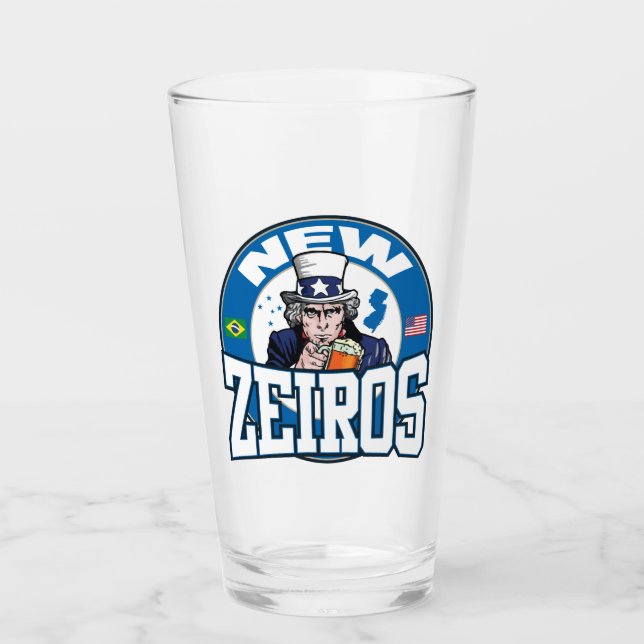 Copo De Pint Tumbler de Vidro NewZeiros (Frente)