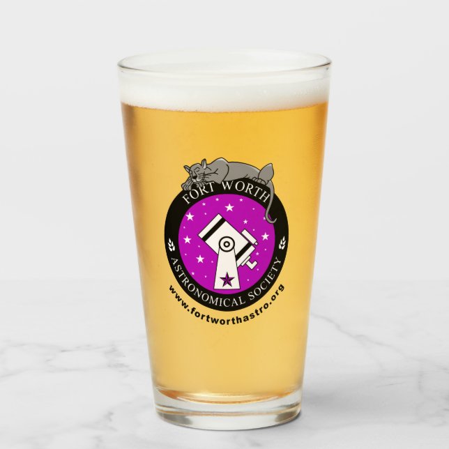 Copo De Pint Tumbler de vidro oficial FWAS 16oz (Frente (Preenchido))