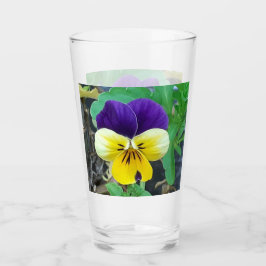 Copo De Pint Tumbler de vidro púrpura e amarelo