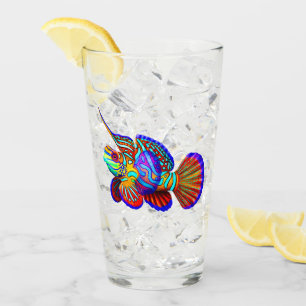 Copo De Pint Tumbler do vidro dos peixes do recife de Dragonet