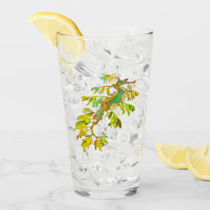 Copo De Pint Tumbler frondoso do vidro do cavalo marinho do