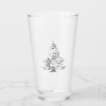 Tumblers de vidro de Natal estilo e design