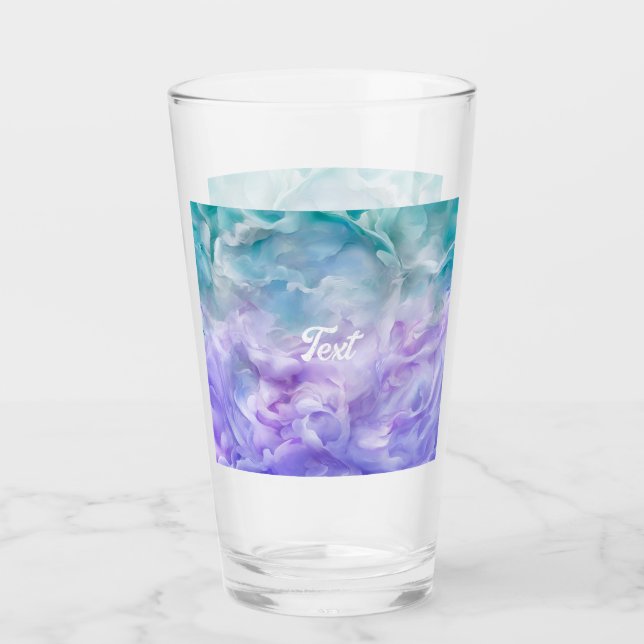 Copo De Pint Turbilhão de nuvens azul e roxa (Frente)