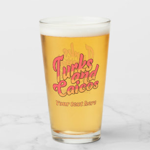 Copo De Pint Turks e Caicos de Texto Personalizados