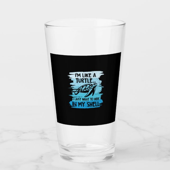 Copo De Pint Turtle Lover | Sou Como Uma Tartaruga (Frente)