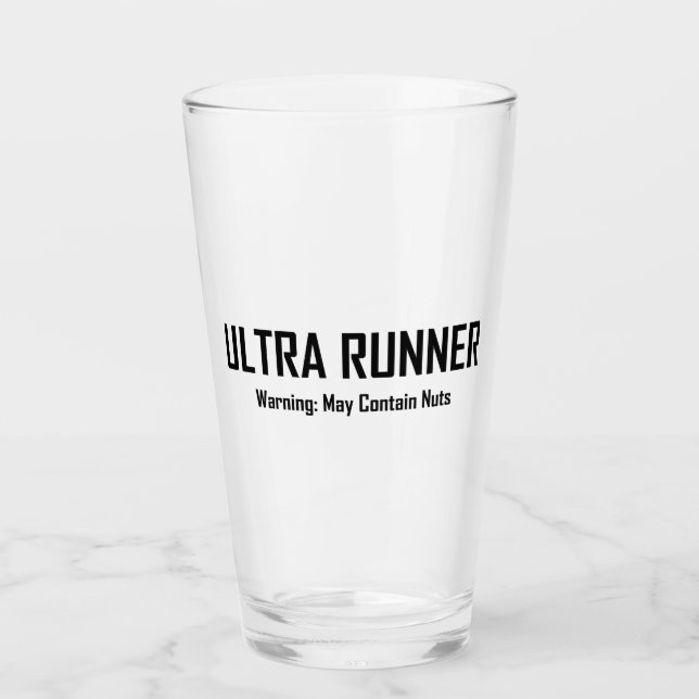Copo De Pint Ultra Runner, Advertência Pode Conter Loucos (Frente)