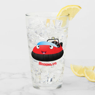 Copo De Pint Um desenho animado de hovercraft, vermelho e bonit