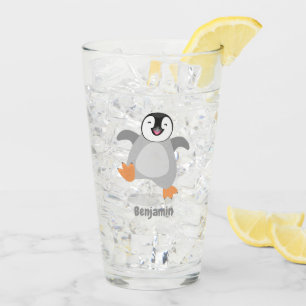 Copo De Pint Um desenho animado de pintinho de pinguim feliz e