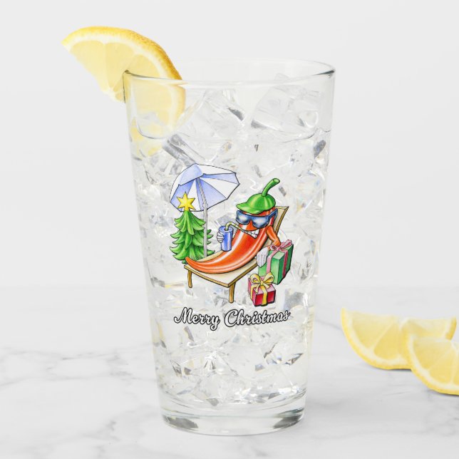 Copo De Pint Um Feliz Natal em Sunshade e Tree (Gelo frontal)