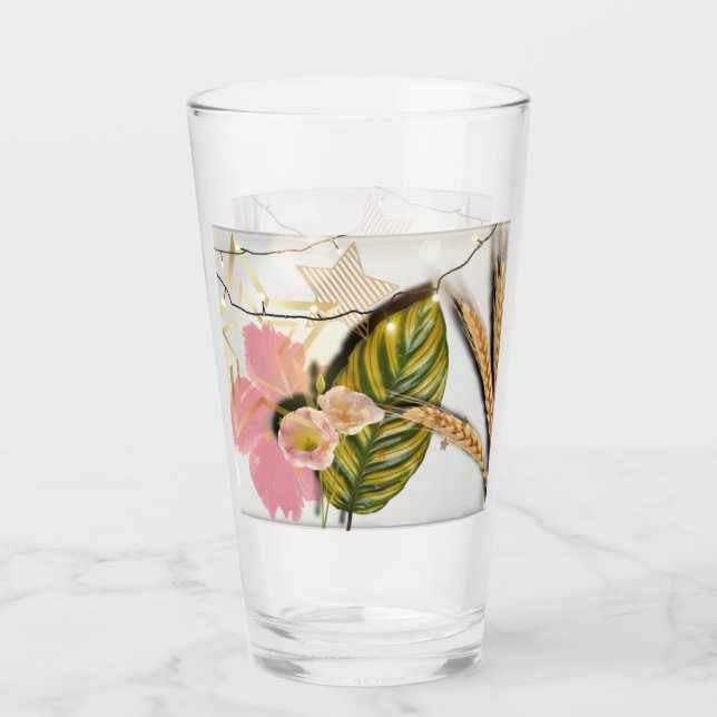 Copo De Pint Um toque de flor de hibisco  (Frente)