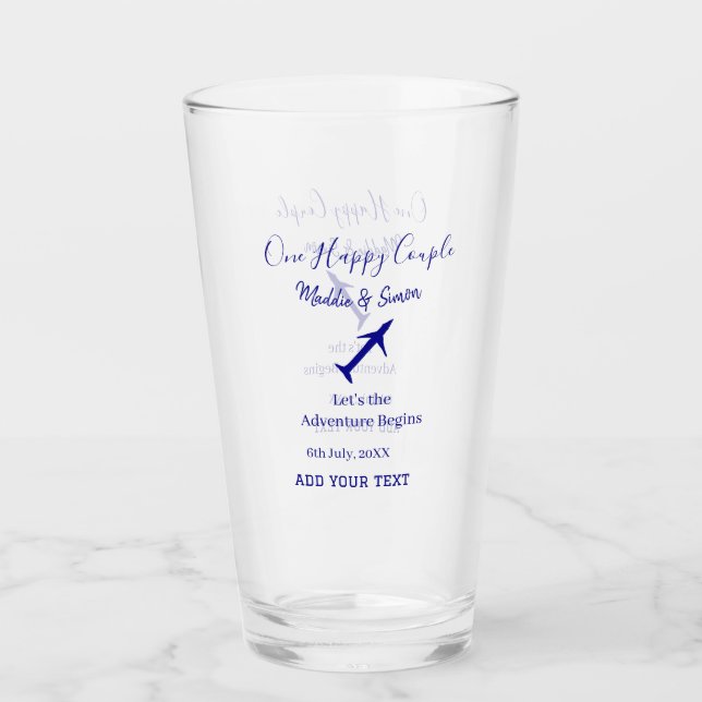 Copo De Pint Uma aventura de vamos feliz começa a co-casamento (Frente)