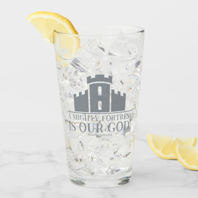 Copo De Pint Uma Fortaleza Poderosa É Nosso Deus (Gelo frontal)