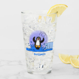 Copo De Pint Uma ilustração de desenho animado de pinguins de s