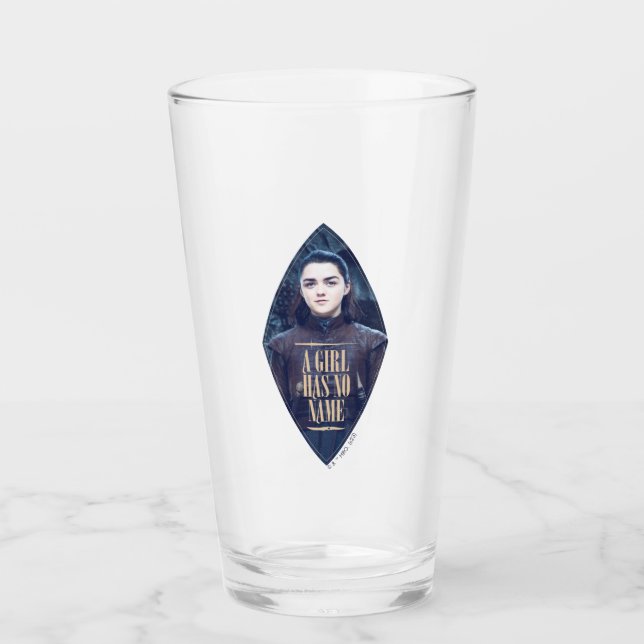 Copo De Pint "Uma Menina Não Tem Nome" Arya Stark Graphic (Frente)