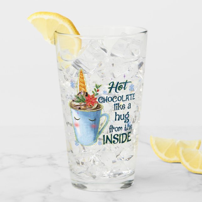 Copo De Pint Unicórnio de Chocolate Quente (Gelo frontal)
