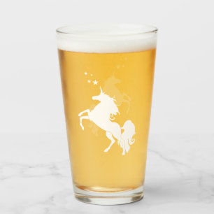 Copo De Pint Unicórnio e Estrelas Brancas da Tendência