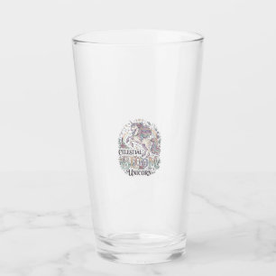 Copo De Pint Unicórnio Flor Celestial Unicórnio Tipografia Veto