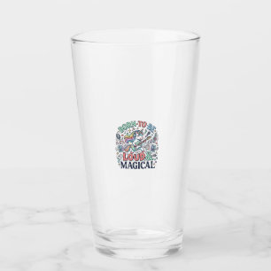 Copo De Pint Unicórnio Nascido para Ser Alto e Mágico Branco Or