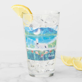 Copo De Pint Unicórnio num mundo de sonho de paraíso personaliz