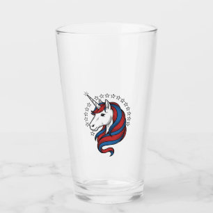 Copo De Pint Unicórnio Patriótico Desenho Vetorial de Gravura V