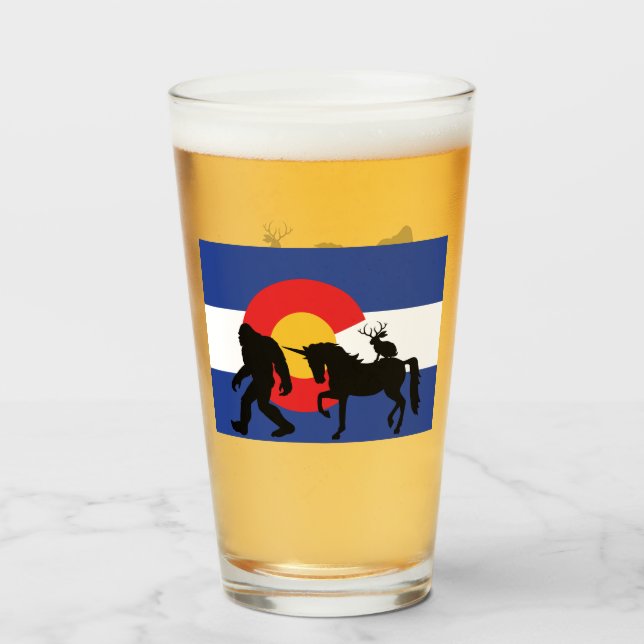Copo De Pint Unicórnio, Pé Grande e Jackalope (Frente (Preenchido))