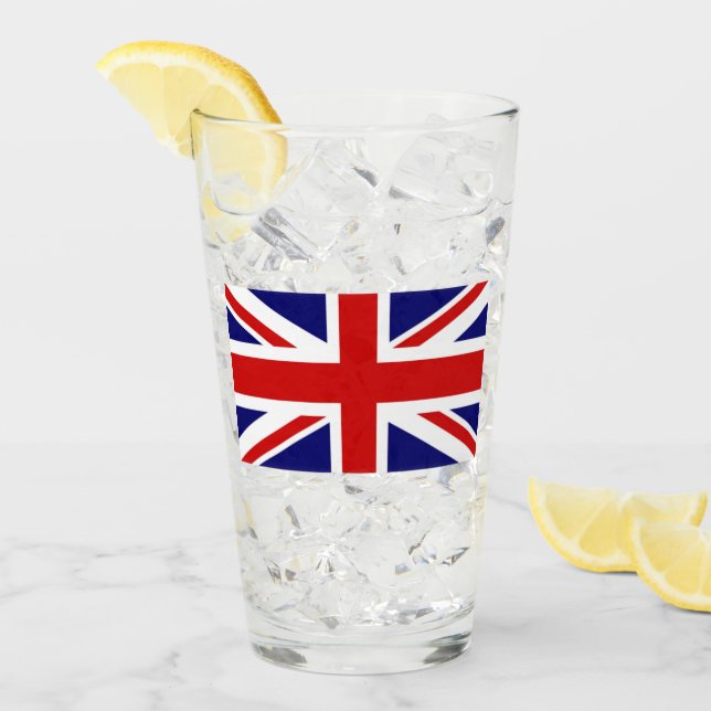 Copo De Pint Union Jack Flag do Reino Unido (Gelo frontal)