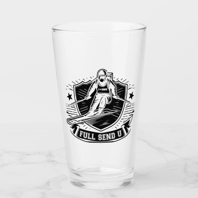 Copo De Pint Universidade Full Send de Esqui (Frente)