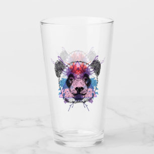 Copo De Pint Urso de panda geométrico