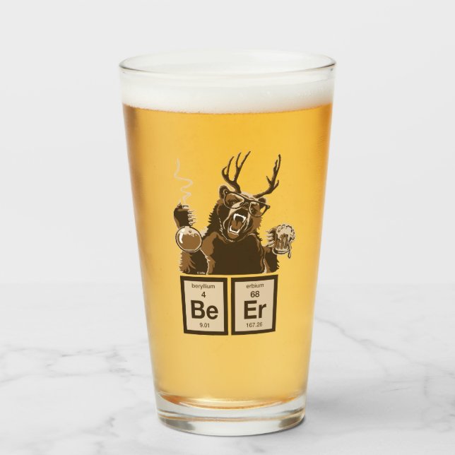 Copo De Pint Urso de química descoberto cerveja (Frente (Preenchido))