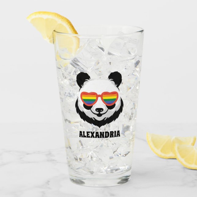 Copo De Pint Urso Panda Bonito | Arco-íris | LGBTQ (Gelo frontal)