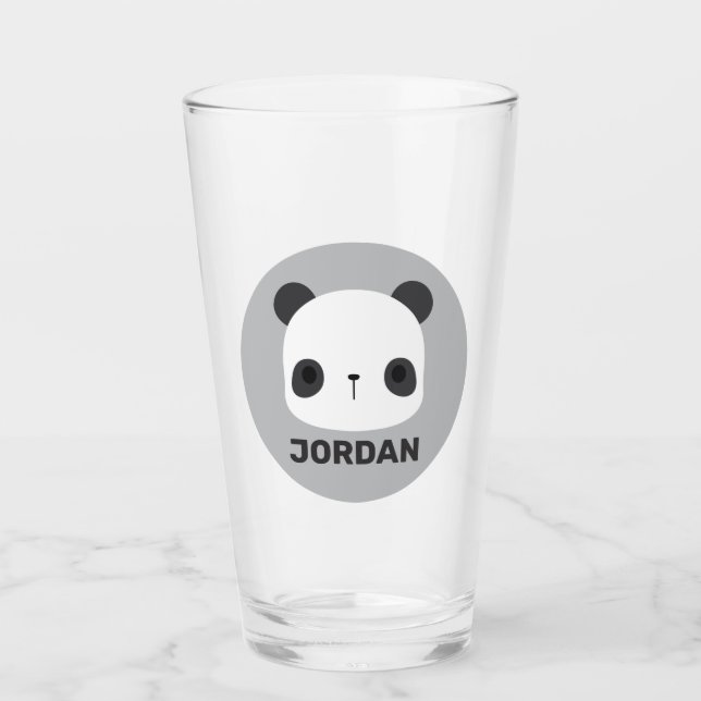 Copo De Pint Urso Panda Bonito com Nome Personalizado (Frente)