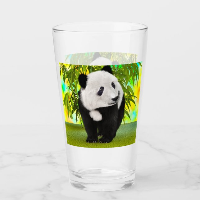 Copo De Pint Urso Panda Fofo Kawaii Amante de Animais Presente  (Frente)