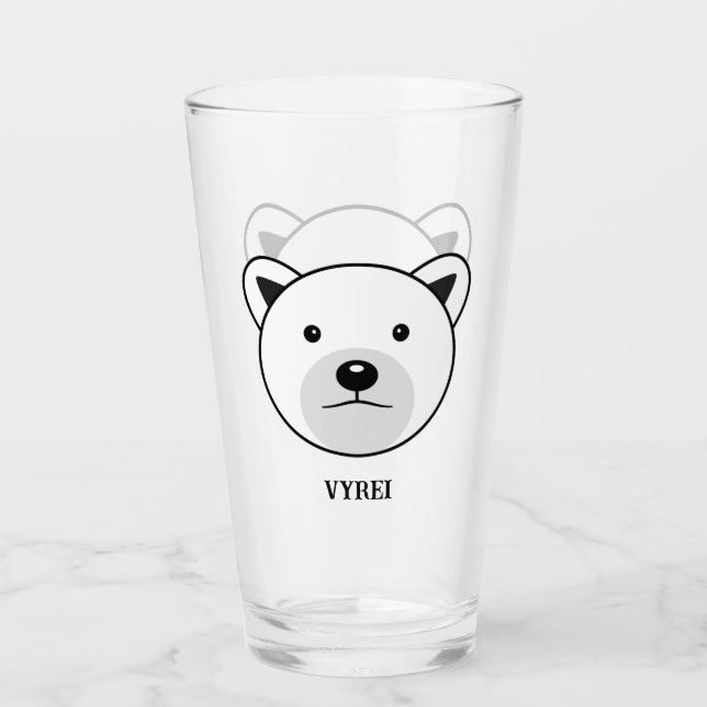 Copo De Pint Urso Polar de Cartoon Bonito (Frente)