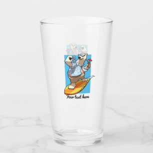 Copo De Pint Urso Polar Fofo Adicione Seu Texto Ao Cartoon De S