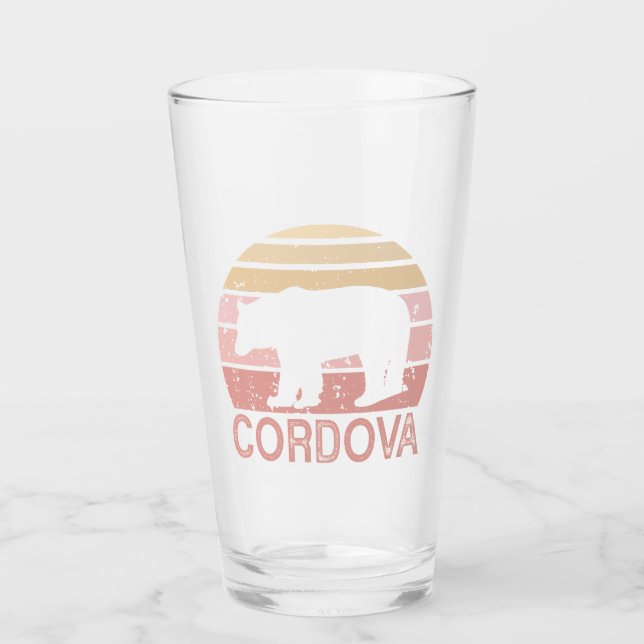 Copo De Pint Urso Retro Cordova Alaska (Frente)