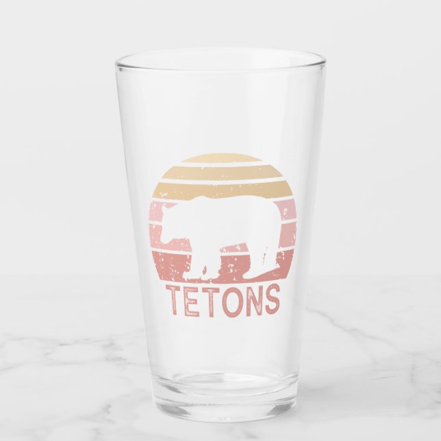Copo De Pint Urso Retro Tetons (Frente)