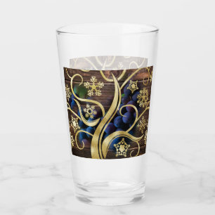 Copo De Pint Uvas Elegantes Com Padrão Dourado