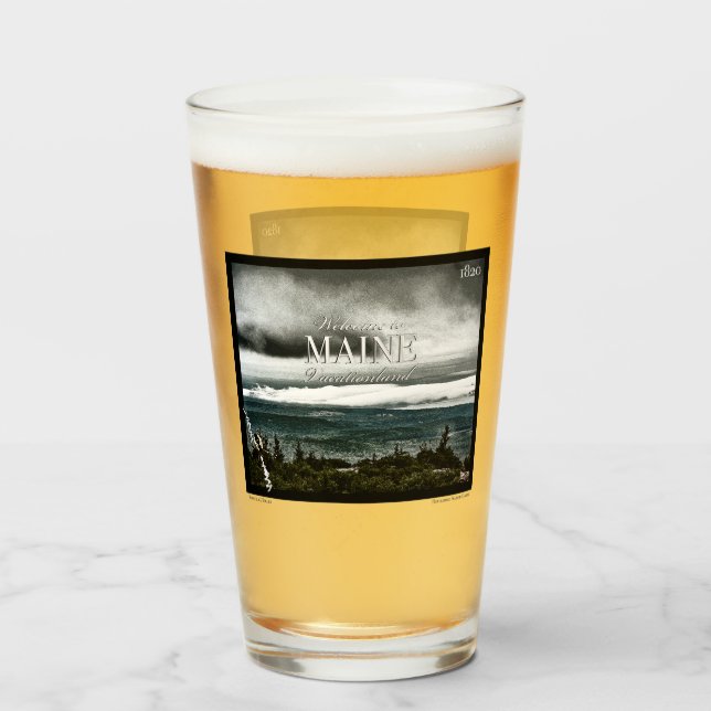 Copo De Pint Vacationland, Maine (Traseira (Preenchido))