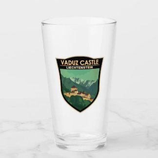 Copo De Pint Vaduz Castle Liechtenstein Viagem Vintage Crachá