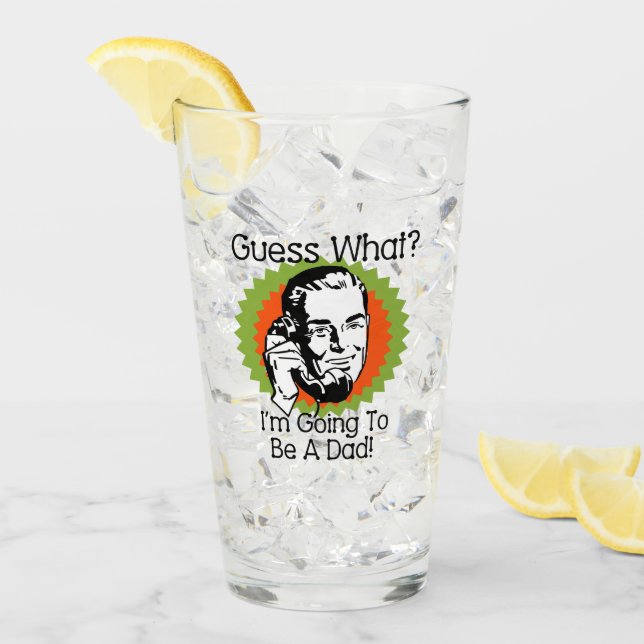 Copo De Pint Vai ser um Pai verde laranja (Gelo frontal)